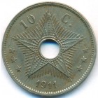 Бельгийское Конго, 10 сантимов 1911 год