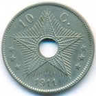 Бельгийское Конго, 10 сантимов 1911 год