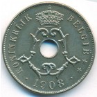 Бельгия, 25 сантимов 1908 год (UNC)