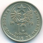Мавритания, 10 угий 1973 год (UNC)