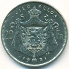 Бельгия, 20 франков 1931 год (AU)