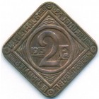 Бельгия, Гент, 2 франка 1915 год ТОКЕН