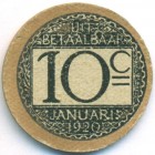 Бельгия, Гент, 10 сантимов 1920 год (AU) ТОКЕН