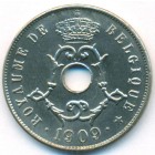 Бельгия, 25 сантимов 1909 год (UNC)