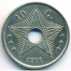 Бельгийское Конго, 10 сантимов 1911 год