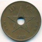 Свободное государство Конго, 10 сантимов 1888 год (AU)