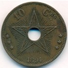 Свободное государство Конго, 10 сантимов 1894 год