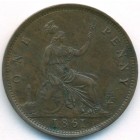 Великобритания, 1 пенни 1861 год