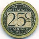 Бельгия, Гент, 25 сантимов 1920 год ТОКЕН