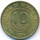 Перу, 10 сентимо 1986 год (UNC)