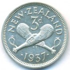 Новая Зеландия, 3 пенса 1937 год (AU)