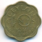 Цейлон, 10 центов 1944 год