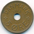 Дания, 5 эре 1938 год