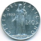Ватикан, 10 лир 1953 год