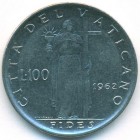 Ватикан, 100 лир 1962 год