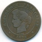 Франция, 5 сантимов 1872 год A