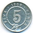 Саравак, 5 центов 1908 год