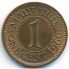 Маврикий, 1 цент 1960 год (UNC)