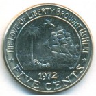 Либерия, 5 центов 1972 год (UNC)