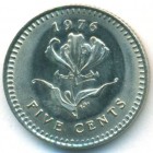 Родезия, 5 центов 1976 год (UNC)