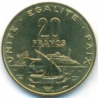 Джибути, 20 франков 1983 год (UNC)