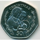 Гибралтар, 50 пенсов 1990 год (UNC)