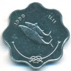 Мальдивы, 5 лари 1990 год (UNC)