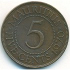 Маврикий, 5 центов 1970 год