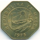 Мальта, 25 центов 1975 год (UNC)