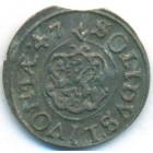 Рига, шведская оккупация, солид, 1647 год