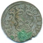Рига, шведская оккупация, солид, 1651 год