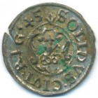 Рига, шведская оккупация, солид, 1645 год
