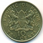 Кения, 10 центов 1990 год (UNC)