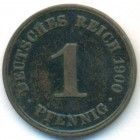Германия, 1 пфенниг 1900 год A?