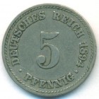 Германия, 5 пфеннигов 1894 год A