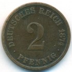 Германия, 2 пфеннига 1874 год C