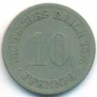 Германия, 10 пфеннигов 1873 год F