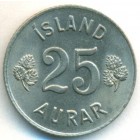 Исландия, 25 эйре 1967 год (UNC)