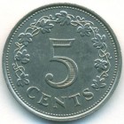 Мальта, 5 центов 1972 год (AU)