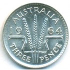 Австралия, 3 пенса 1964 год (UNC)