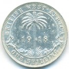 Британская Западная Африка, 1 шиллинг 1918 год