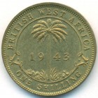Британская Западная Африка, 1 шиллинг 1943 год (UNC)