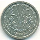 Того, 2 франка 1948 год (UNC) ПРОБА