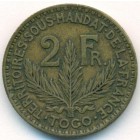 Того, 2 франка 1925 год