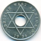 Британская Западная Африка, 1/2 пенни 1936 год KN (AU)