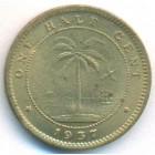 Либерия, 1/2 цента 1937 год (UNC)