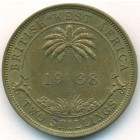 Британская Западная Африка, 2 шиллинга 1938 год KN