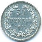 Княжество Финляндия, 50 пенни 1911 год L (AU)