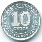 Малайя, 10 центов 1939 год (UNC)