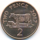 Гернси, 2 пенса 2012 год (UNC)